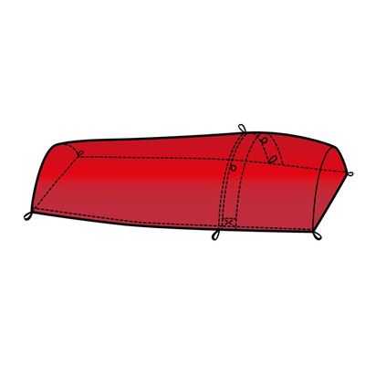Núdzový vak pre dve osoby SURVIVAL BAG DOUBLE ČERVENÝ