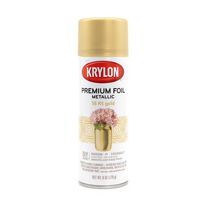Farba KRYLON Premium Foil metalická v spreji GOLD 18KT
