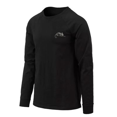 Tričko HELIKON-TEX LOGO s dlhým rukávom ČIERNE