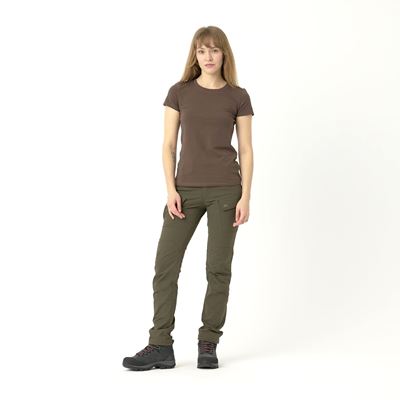 Tričko dámske ORGANIC SLIM EARTH BROWN