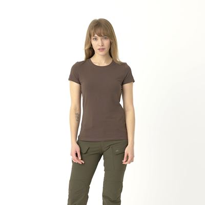 Tričko dámske ORGANIC SLIM EARTH BROWN