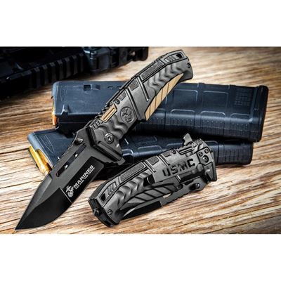 Nôž zatvárací USMC LINERLOCK hladké ostrie ČIERNY United Cutlery UC3228 4