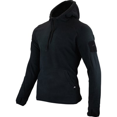 Mikina klokanka s kapucňou FLEECE ČIERNA