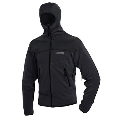 Bunda s kapucňou SNEAKER Polartec® ČIERNÁ