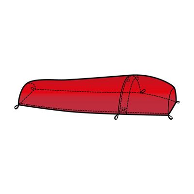 Núdzový vak pre jednu osobu SURVIVAL BAG SINGLE ČERVENÝ