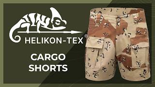Youtube - Nohavice krátke HELIKON CARGO rip-stop stretch - Military Range